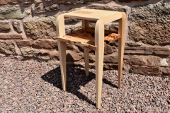 Ash and yew side-table
