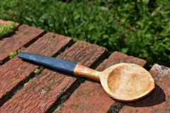 Blue-handled spoon
