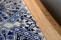 Oak and antique tiles detail