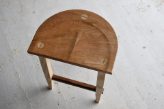 Oak, ash and black walnut stool