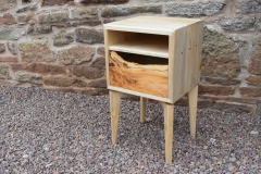 Sycamore and yew drawer side-table